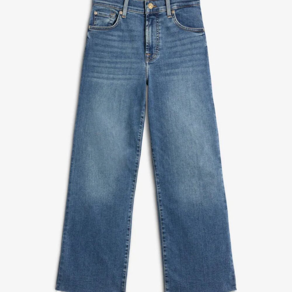 7 For All Mankind Cropped Alexa Raw Hem Jeans - Size 27 - Picture 7 of 10
